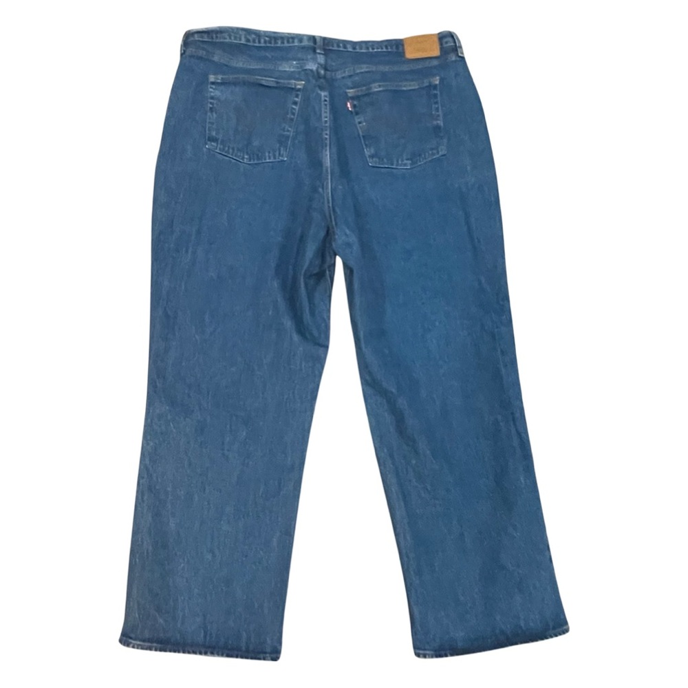 Levi’s Ribcage Straight Ankle Jeans 22W Long Button Fly - Picture 6 of 11